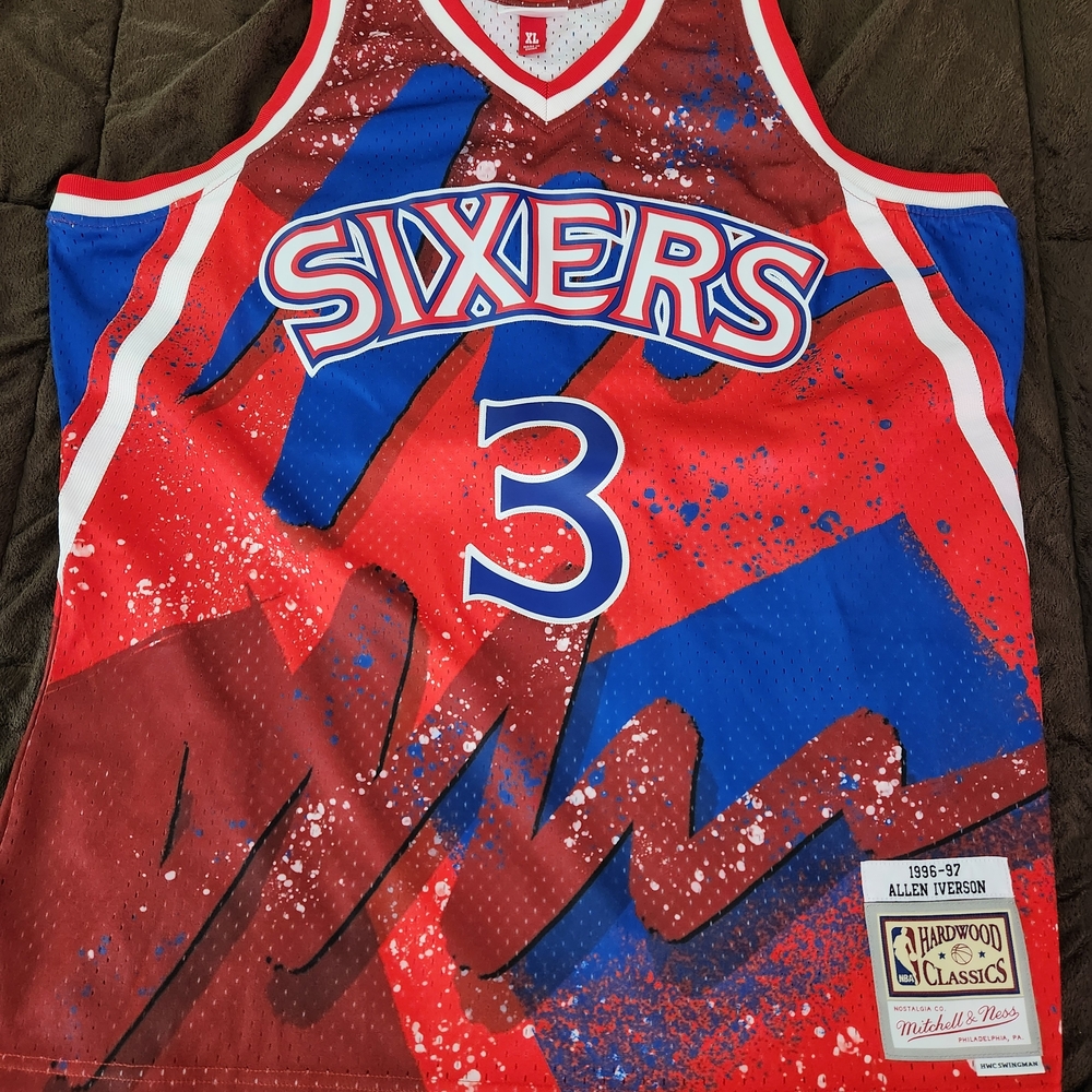 Sixers Red and Blue Basketball Jersey